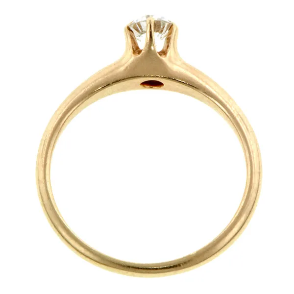 Antique Solitaire  Engagement Ring, Old Euro 0.30ct