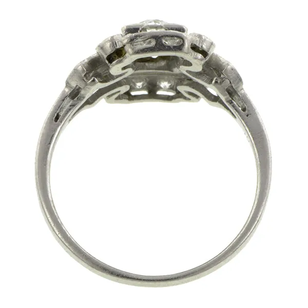 Art Deco Diamond Ring, Old Euro 0.30ct