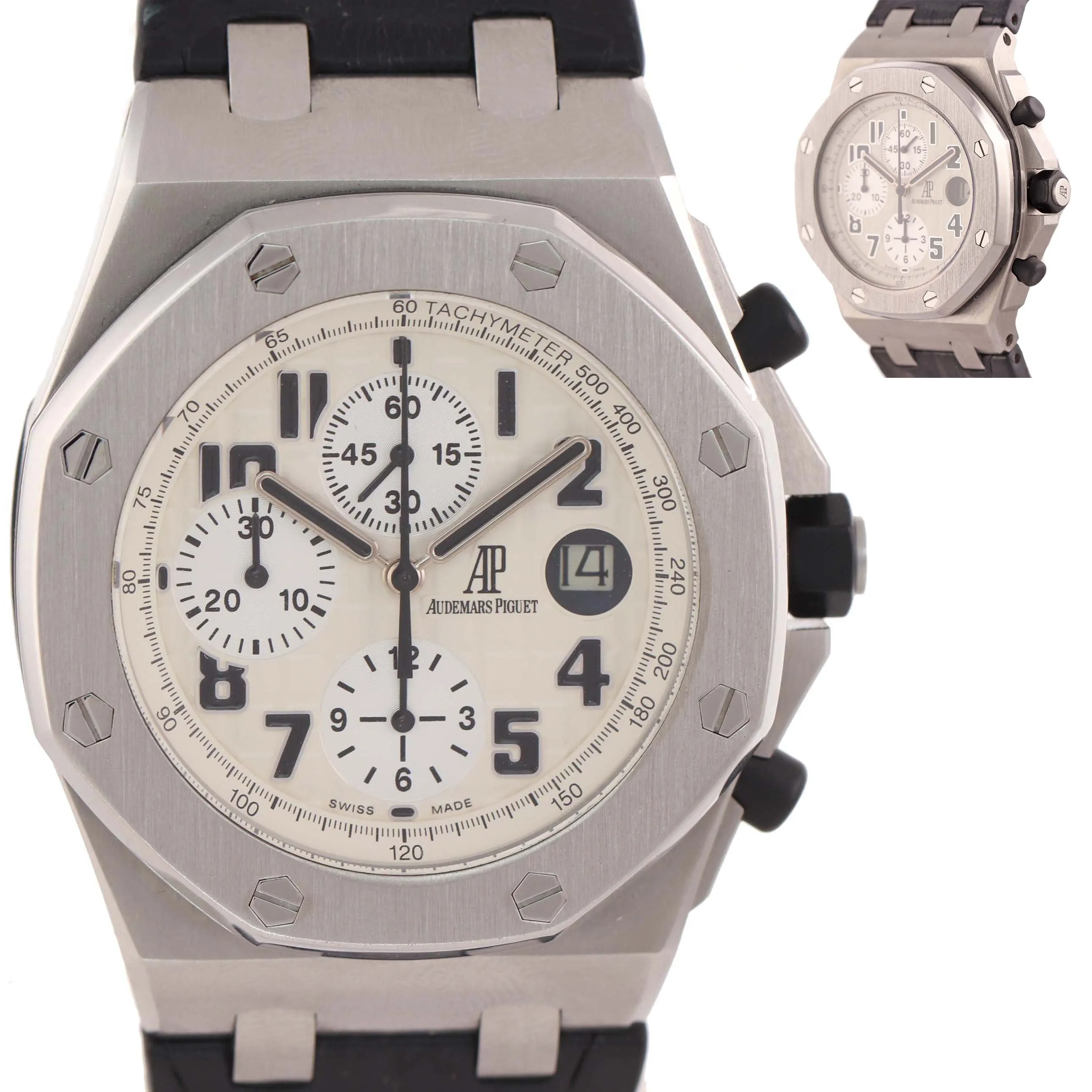 Audemars Piguet Royal Oak Offshore Panda Leather 42mm 26170ST.00 Watch A9