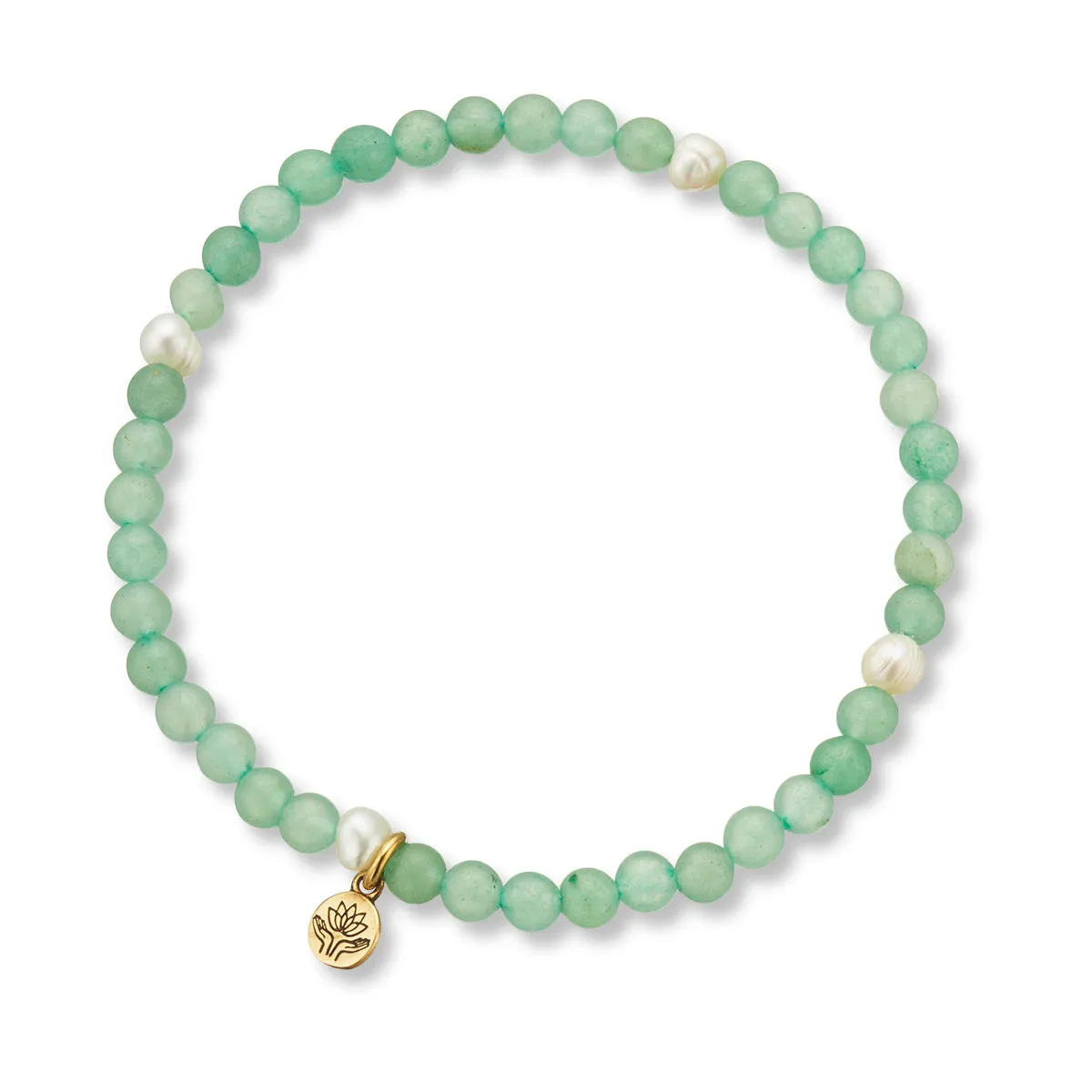 AVENTURINE & PEARL PROSPERITY BRACELET