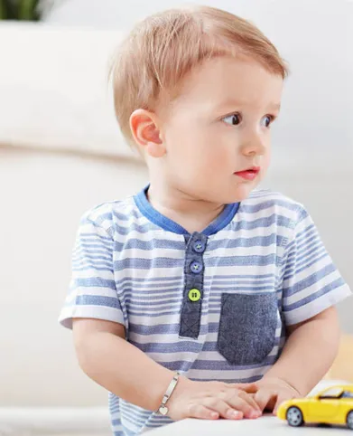 Baby and Children's Bracelets:  Steel with Rose Gold IP Engravable Bracelets with Heart Charm Age 3 Months to 5 Years