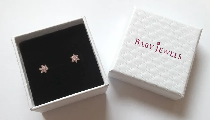 Baby Bangles:  Sterling Silver Embossed ID Bangle with Pink CZ Newborn - 18 months with Gift Box