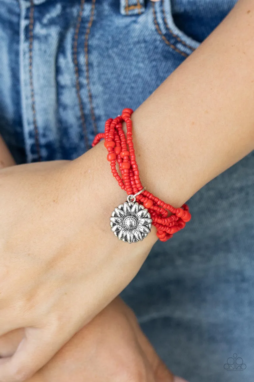 Badlands Botany Red Paparazzi Bracelet