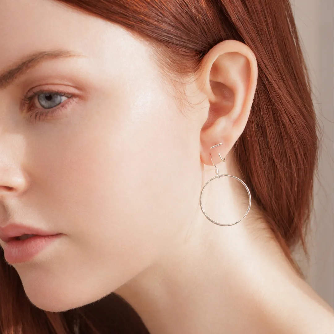 Bar Hoop Earrings