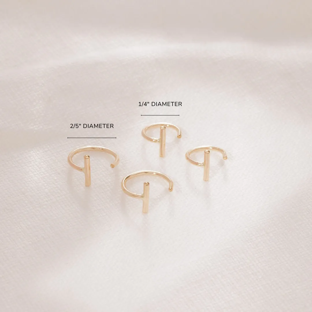 Bar Hoop Earrings