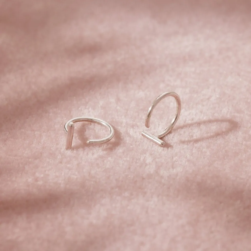 Bar Hoop Earrings