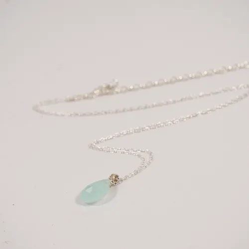 Barely There Gems Chalcedony Sterling Silver Necklace