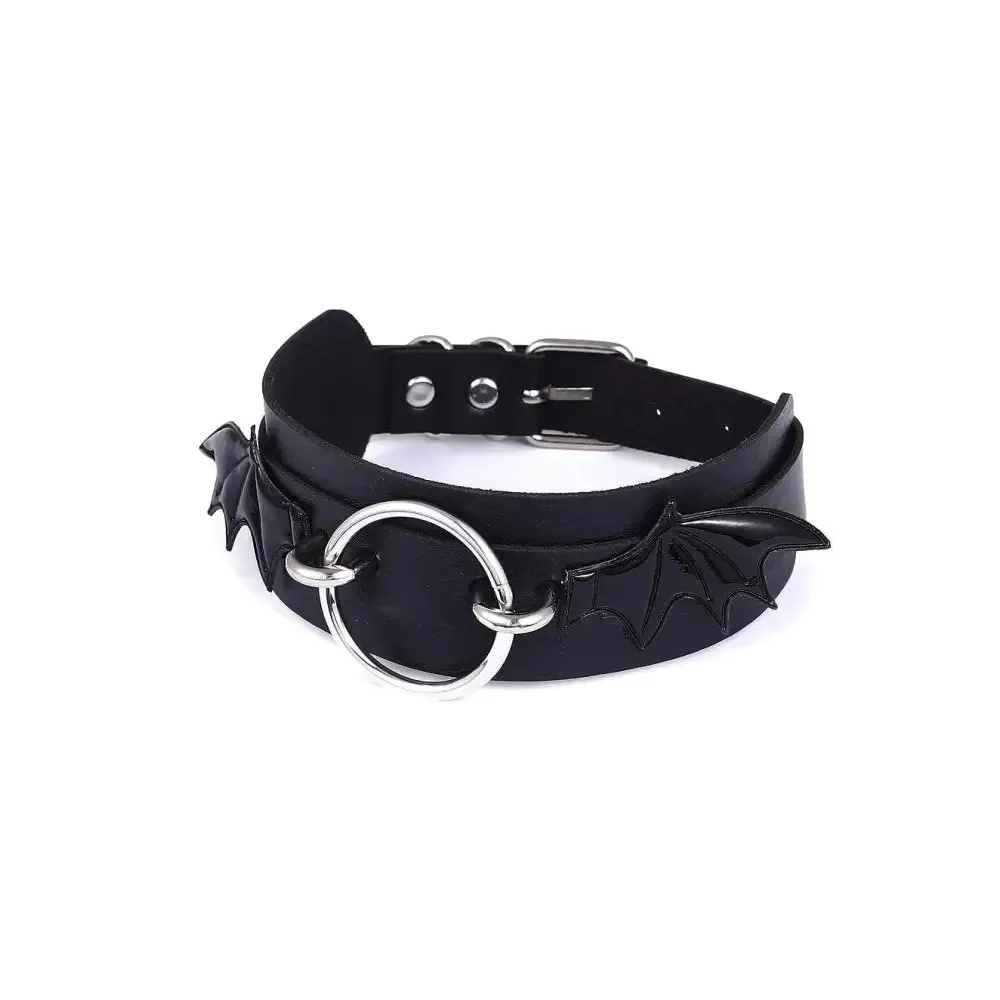 Bat Wing Choker for Y2K Style with Punk Rock and Gothic Flair