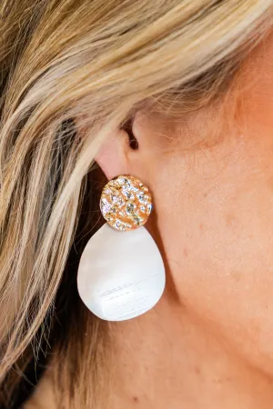 Be Your Best Self Earrings, White