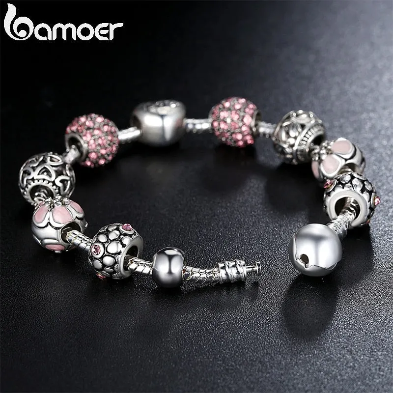 Beautiful Silver Plated Charm Bracelet & Bangle