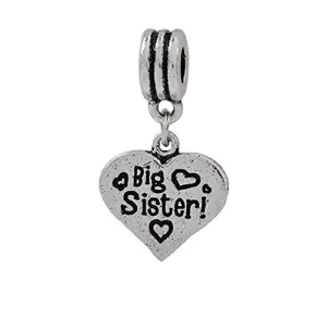 Big Sister Dangle European Bead Compatible for Most European Snake Chain Charm Bracelet