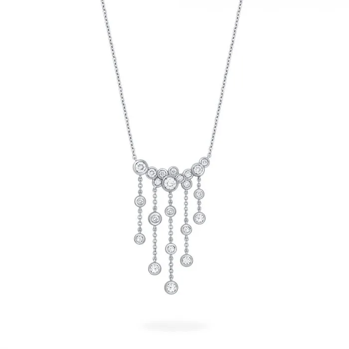 Birks Splash White Gold and Diamond Large Drop Necklace