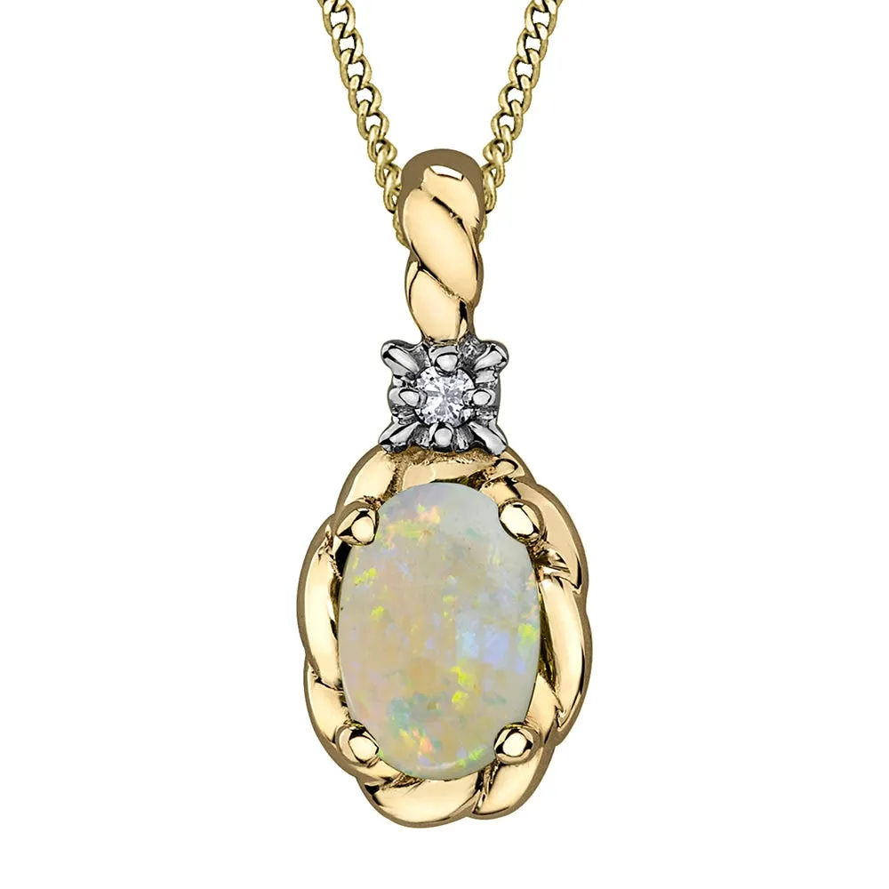 Birthstone Pendants with Diamond Accents