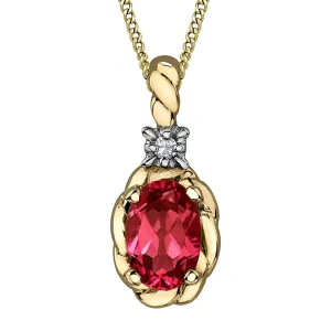 Birthstone Pendants with Diamond Accents