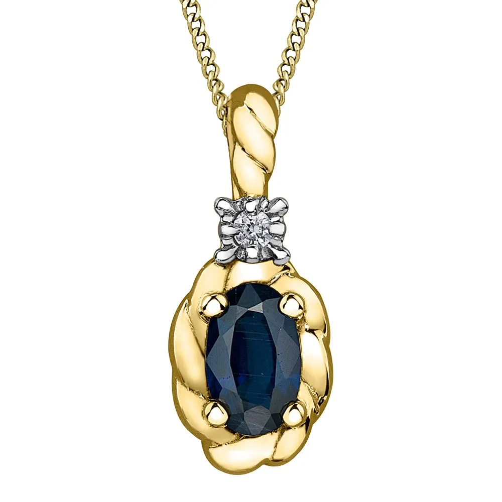 Birthstone Pendants with Diamond Accents