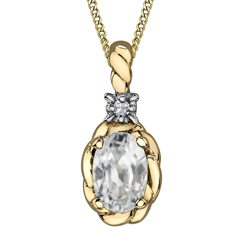 Birthstone Pendants with Diamond Accents