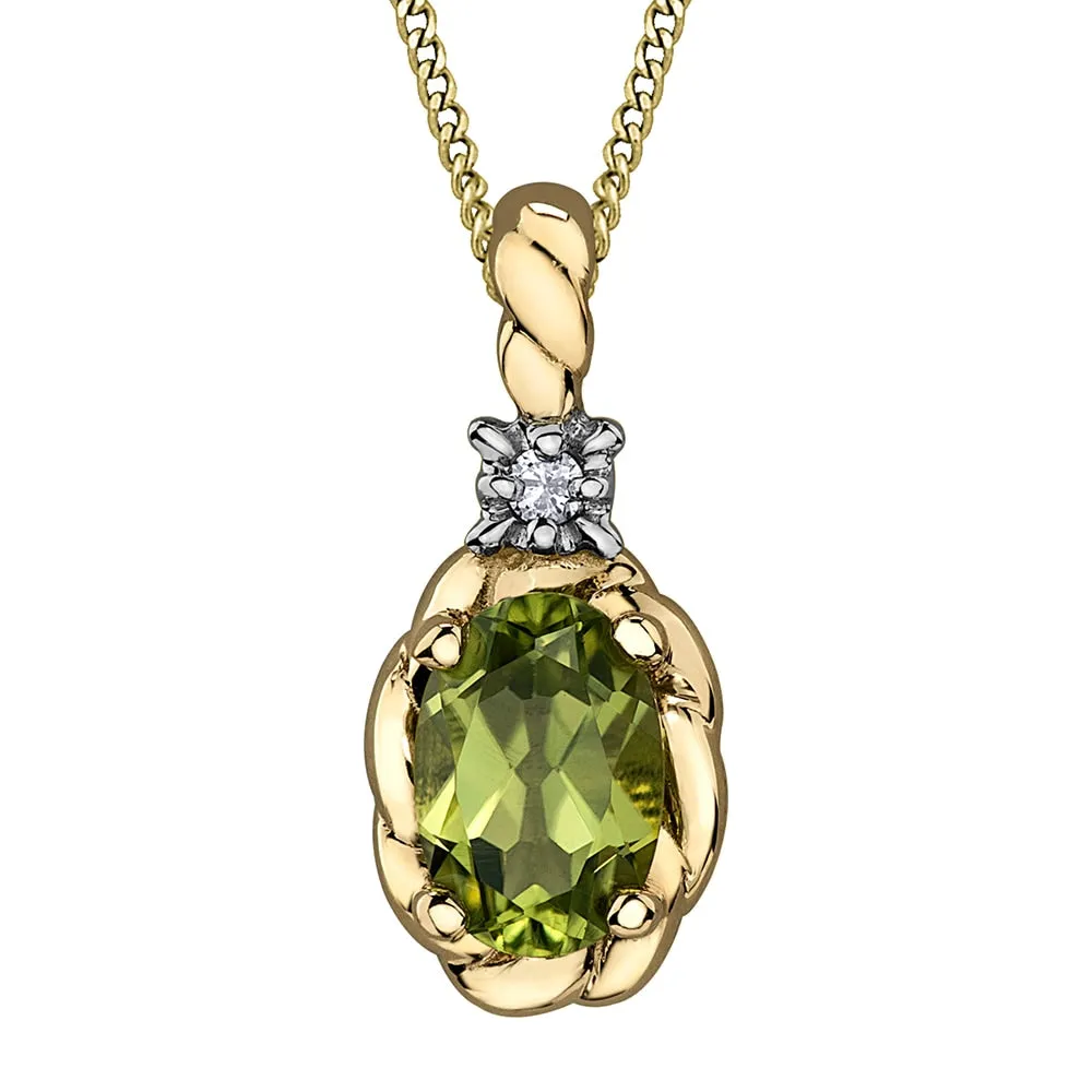 Birthstone Pendants with Diamond Accents