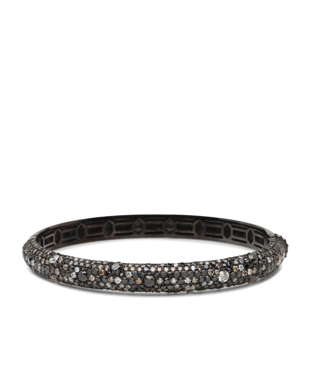 Black and Champagne Diamond Bangle