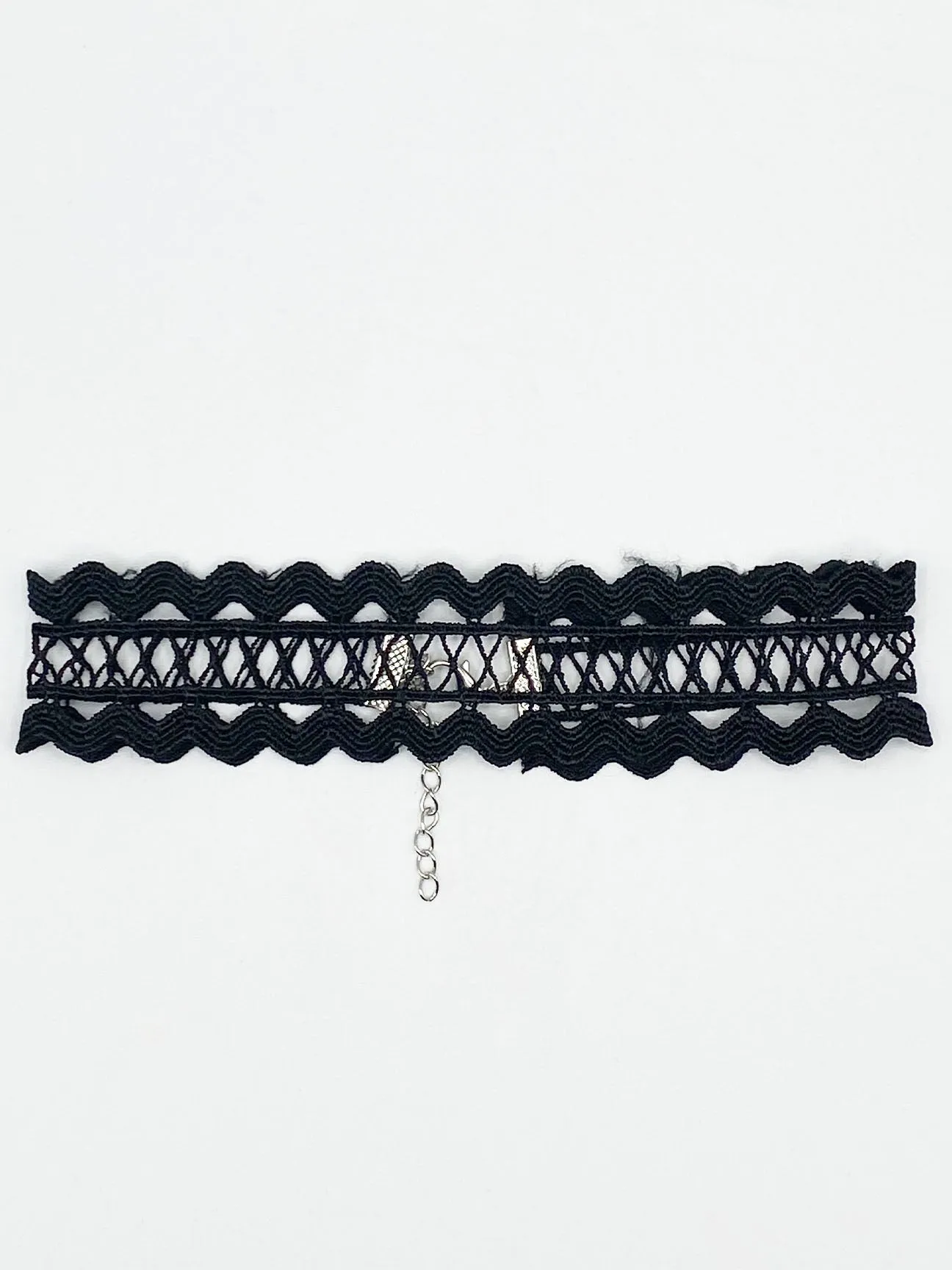 Black Corded Wave Edge Choker