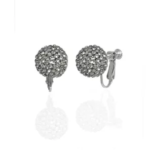 Black Diamond Crystal Ball Stud Earring