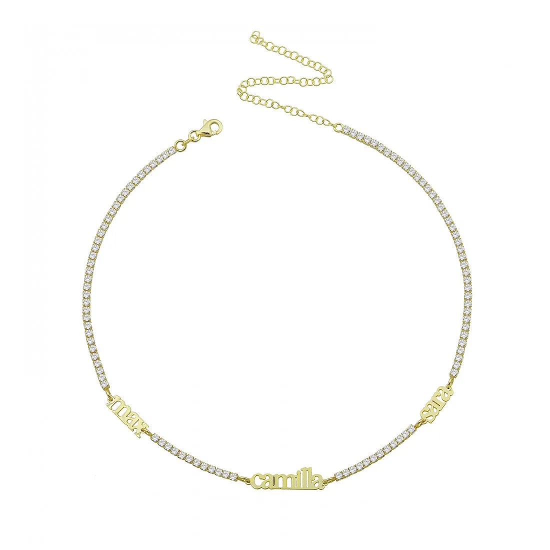 Block Names Tennis Choker