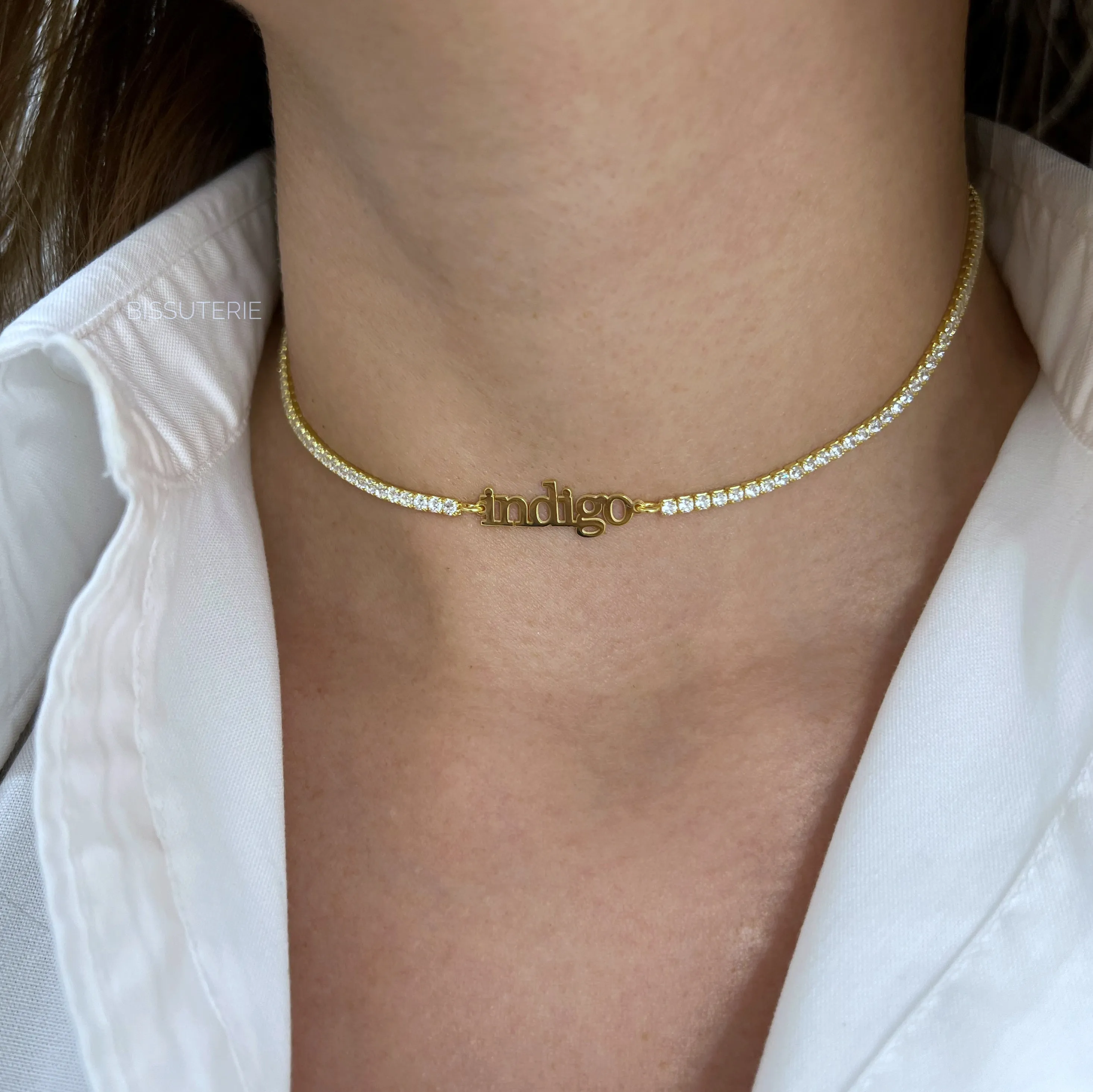 Block Names Tennis Choker