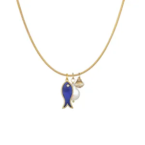 Blue Lagoon Charm Necklace