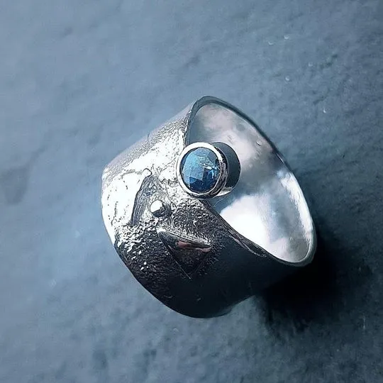 Blue Topaz Guardian Ring