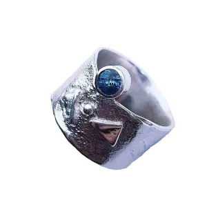 Blue Topaz Guardian Ring