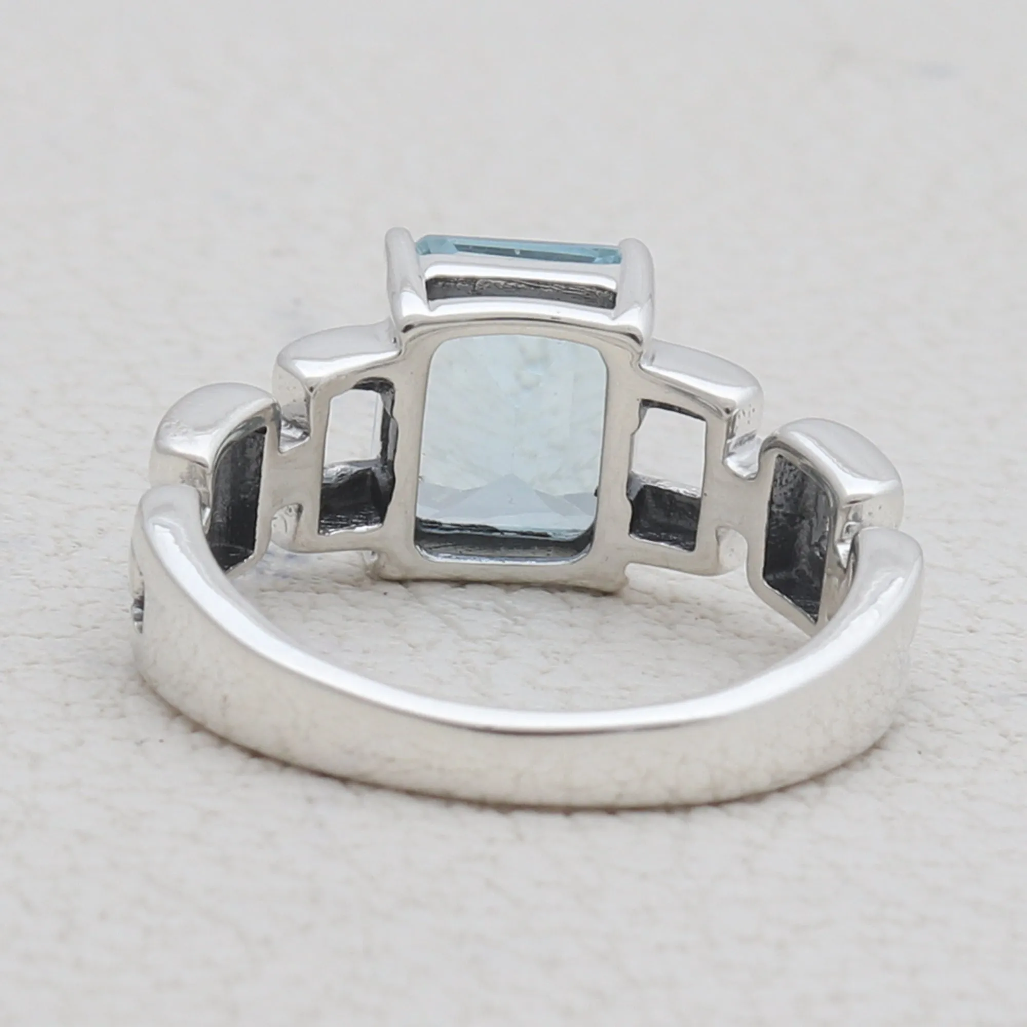 Blue Topaz Silver Rings