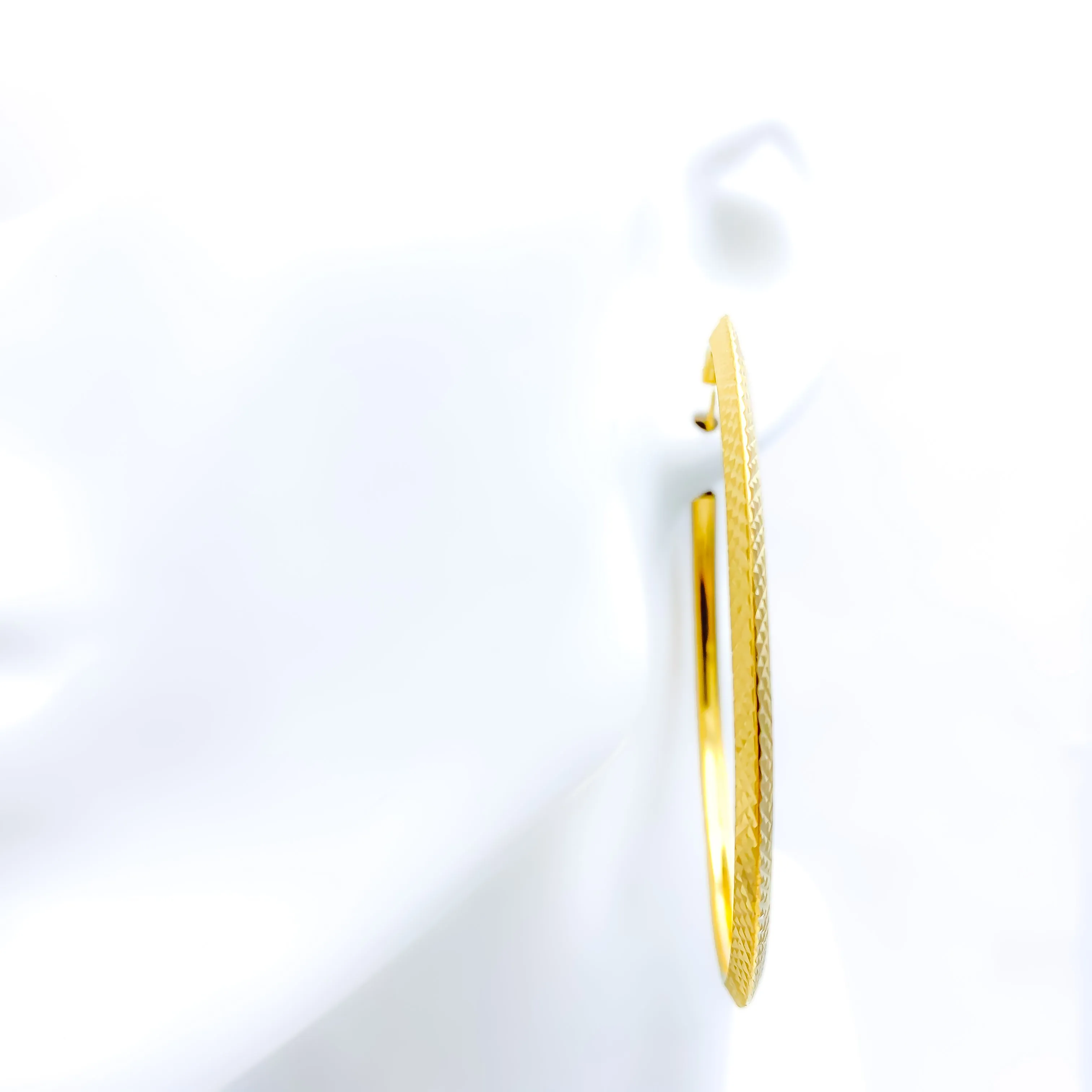 Bold Stylish Grandiose 22k Gold Large Hoop Earrings