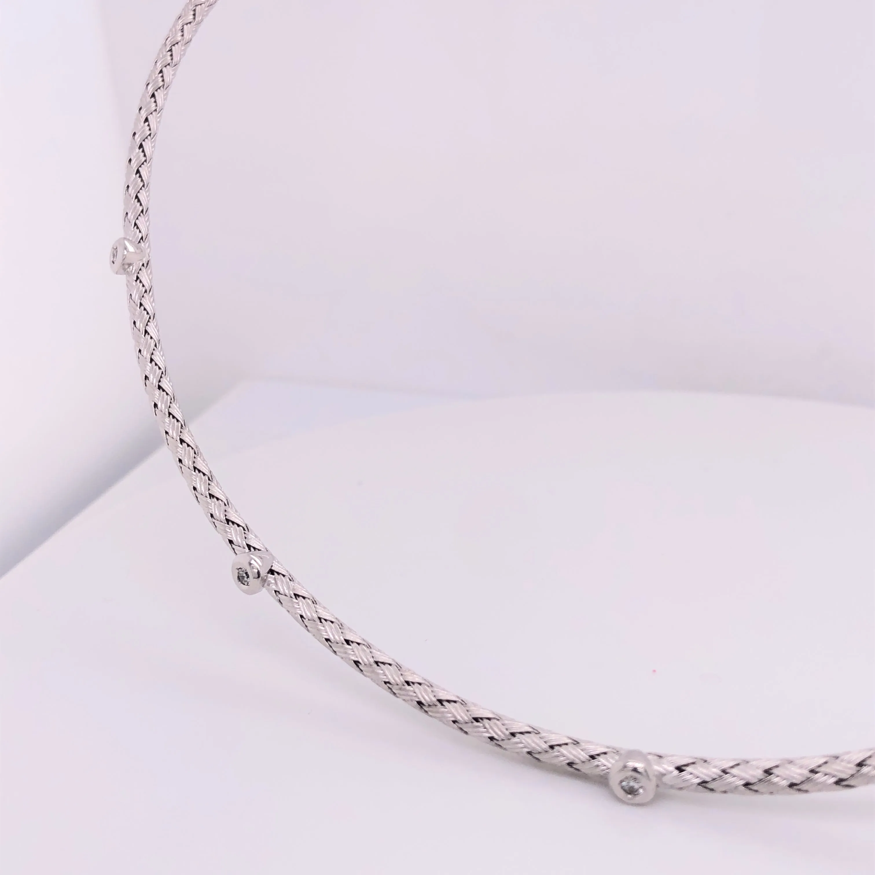Braided Diamond Choker - 55382