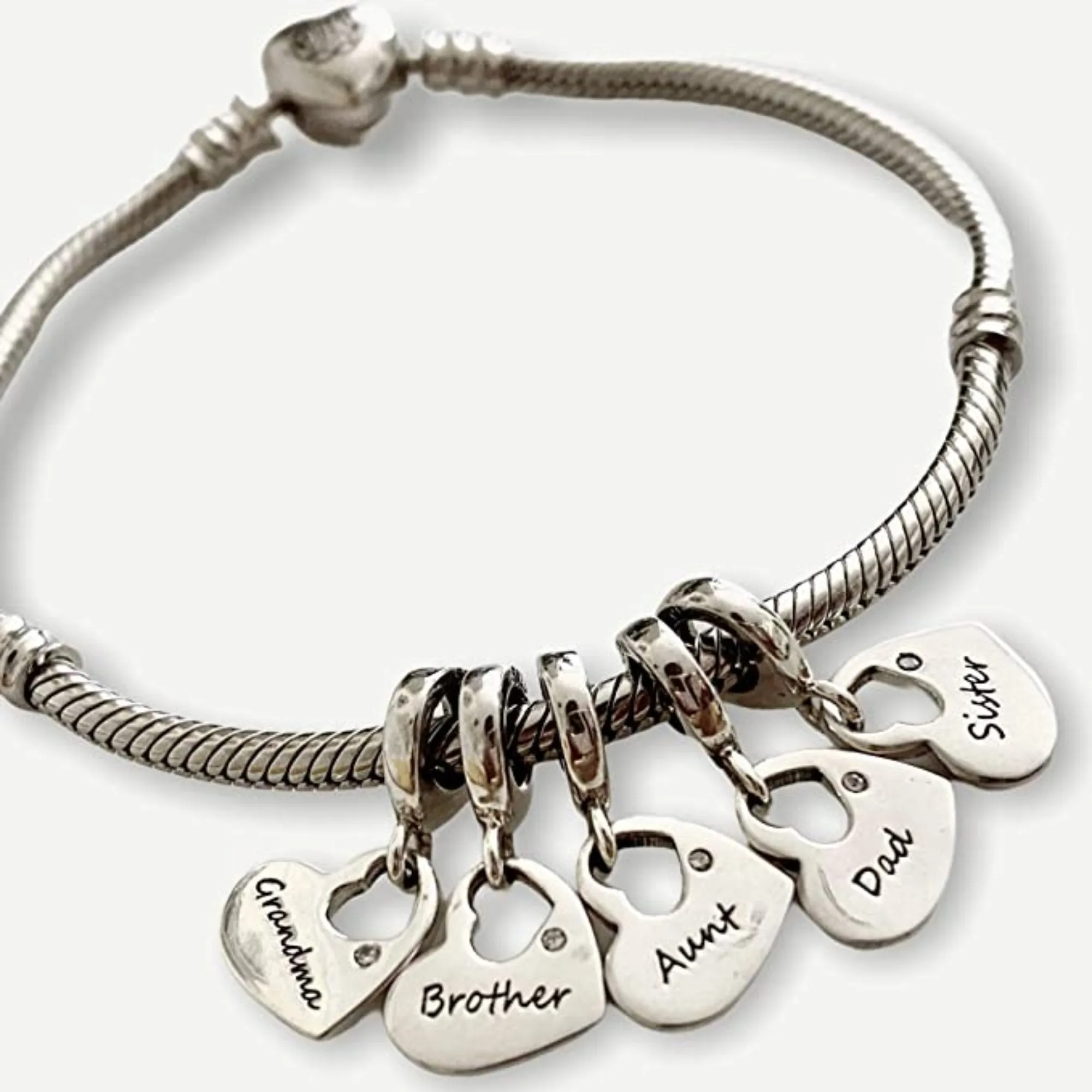 Brother Love Family Heart Dangle Pendant Charm