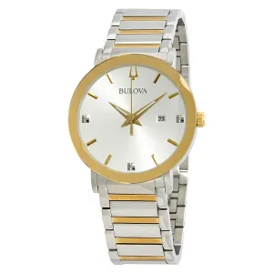 Bulova Diamond Silver Dial Men's Watch 98D151
