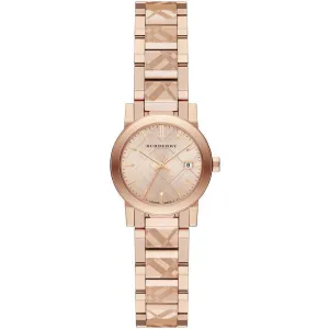 Burberry Rose Gold Stainless Steel Rose Gold Dial Quartz Watch for Ladies - BU92355
