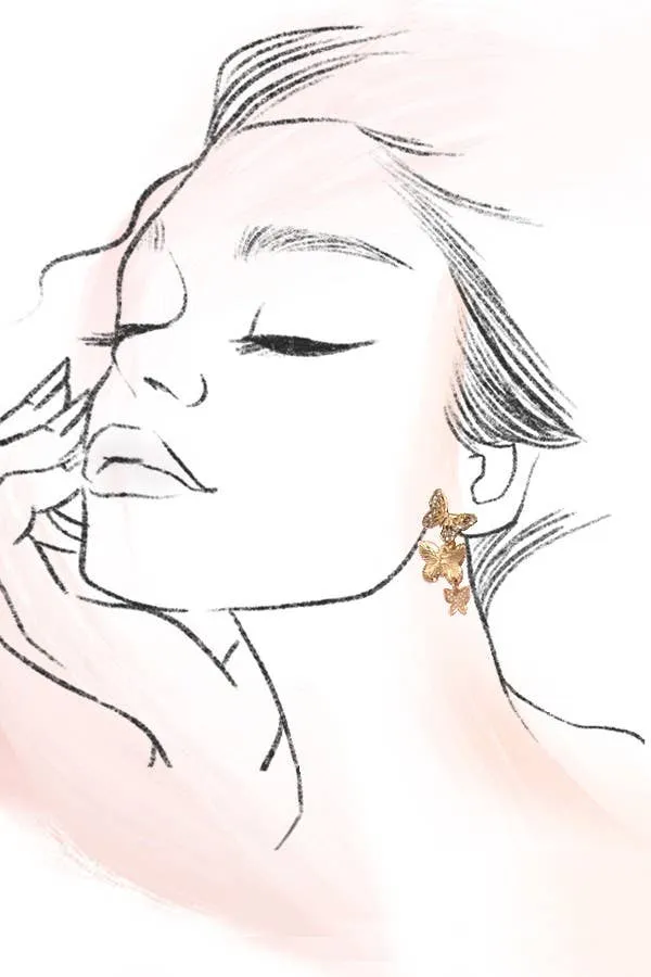 Butterfly Linear Earrings