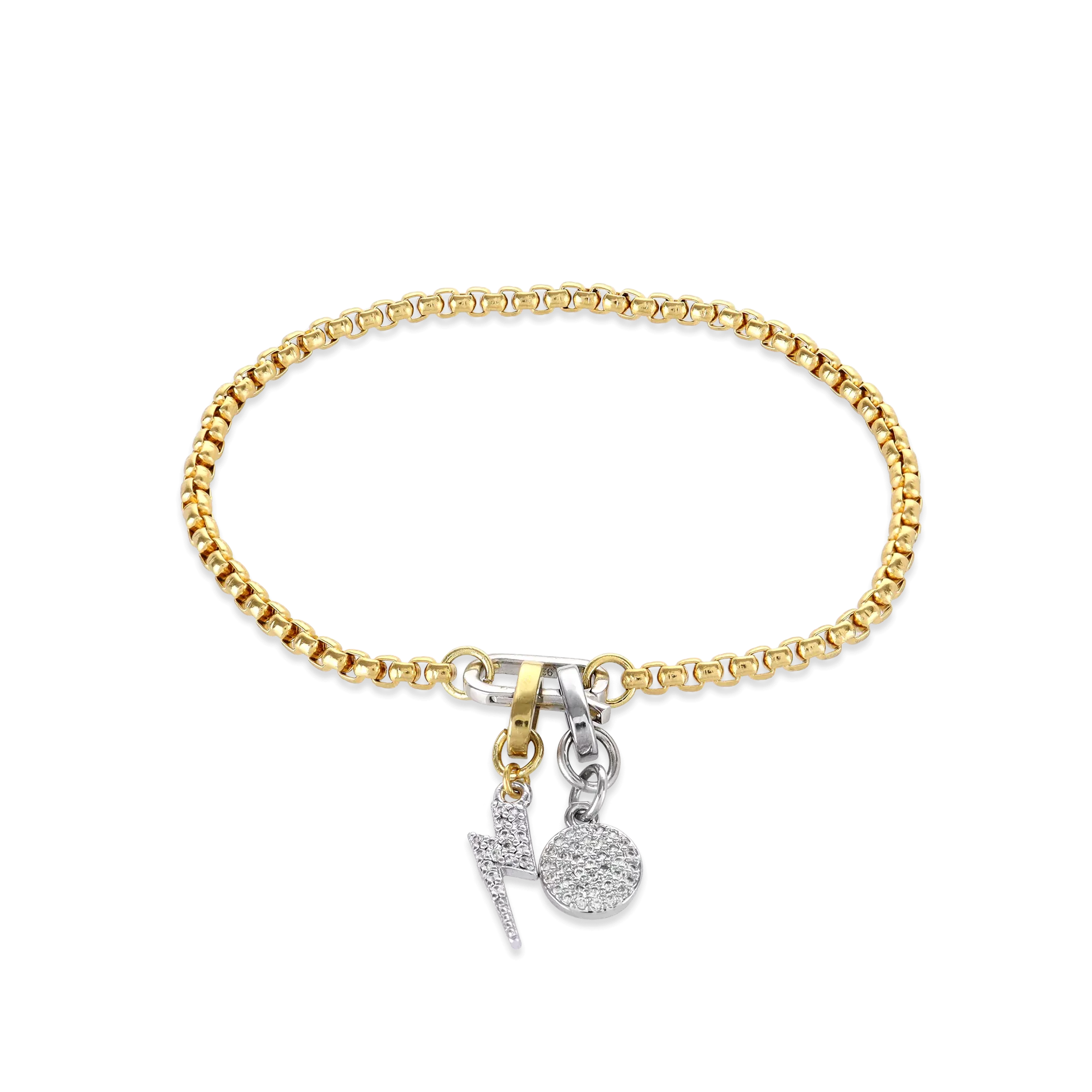 CAN OPENER LIGHTNING CHARM BRACELET