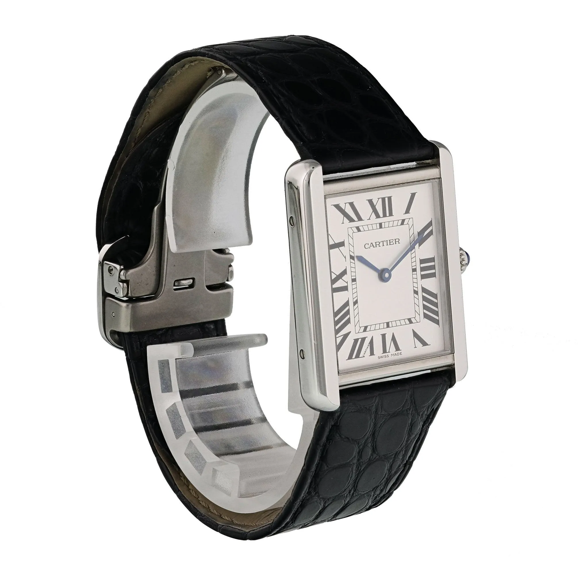 Cartier Tank Solo 3169 Stainless Steel Watch Box And Papers
