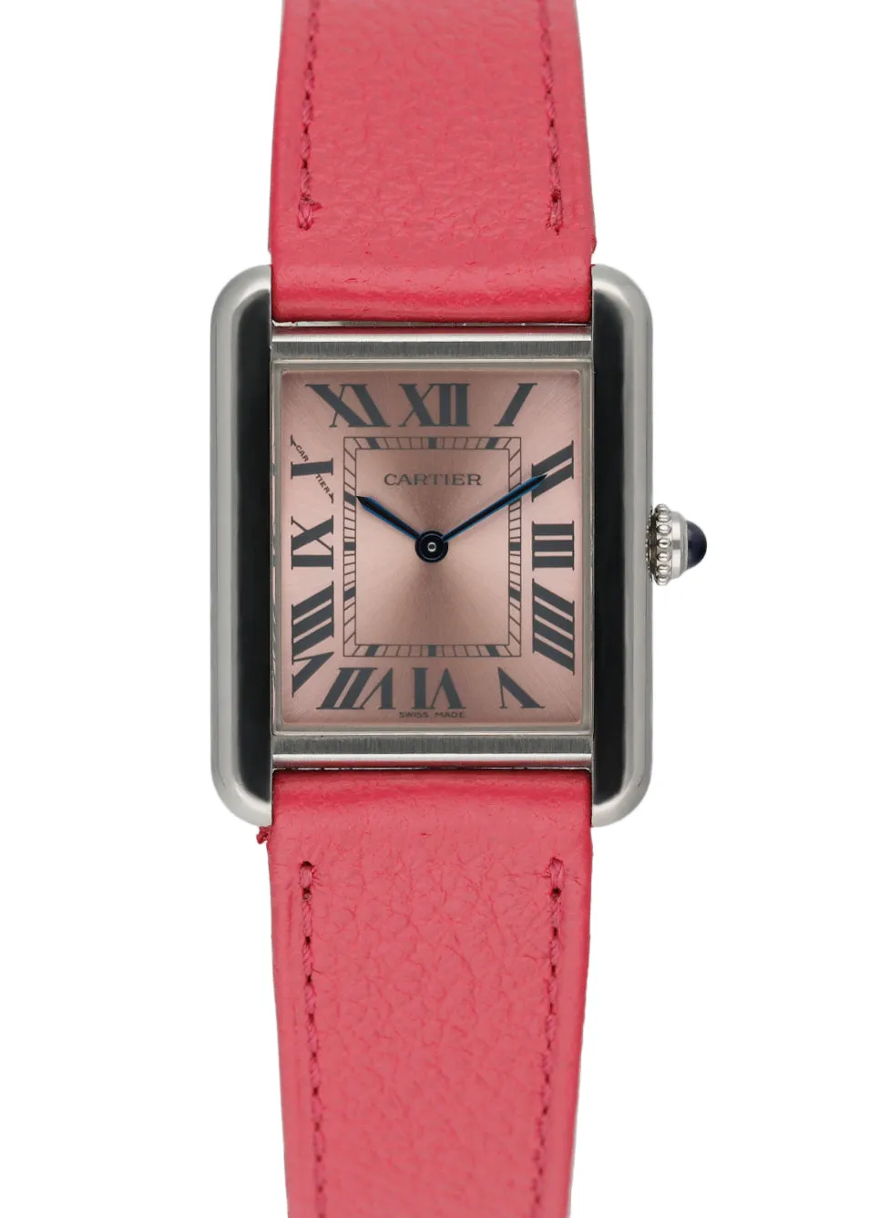 Cartier Tank Solo 3170 Pink Dial Ladies Watch