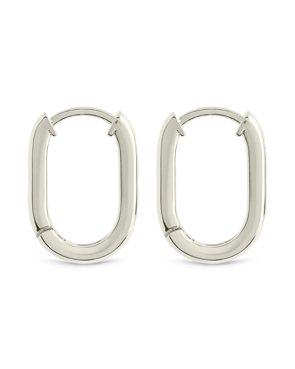 Casey Rectangular CZ Hoop Earrings