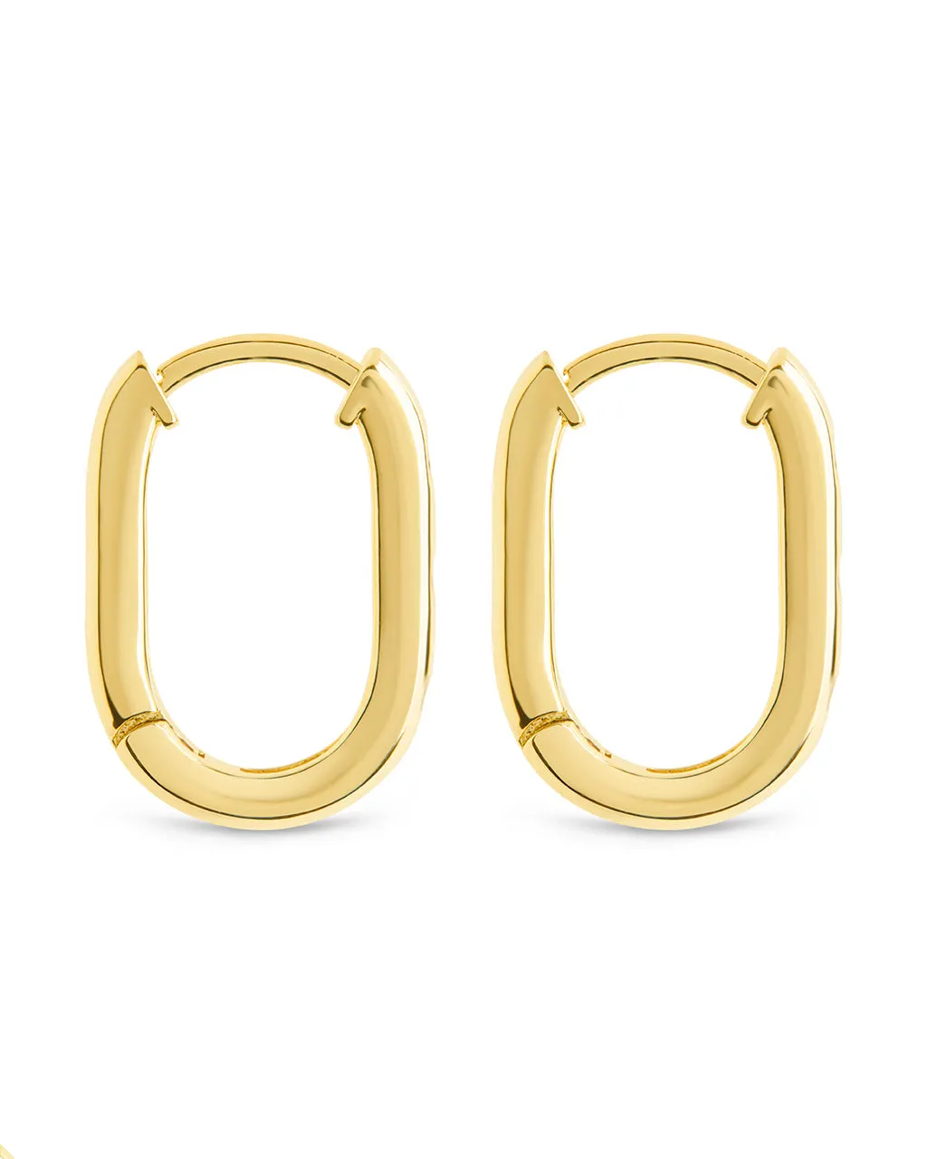 Casey Rectangular CZ Hoop Earrings