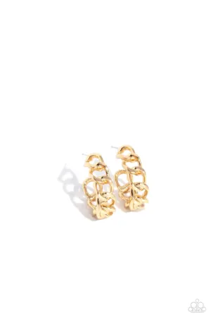 Casual Confidence Gold Hoop Earrings Paparazzi