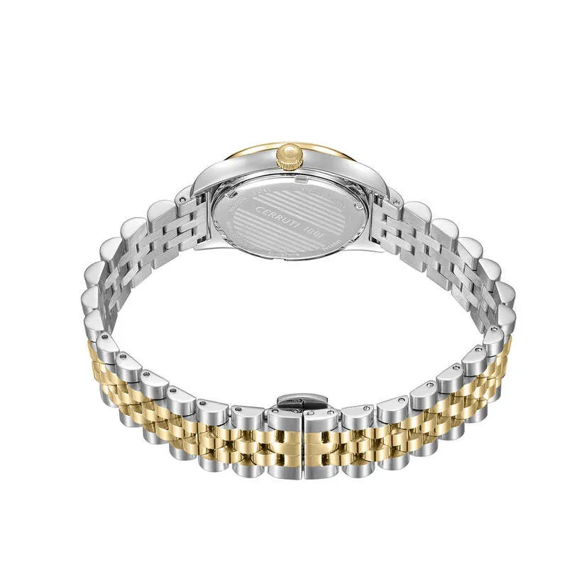 Cerruti Baccio Ladies Green Mother-of-Pearl Dial Two-Tone Gold Silver Watch