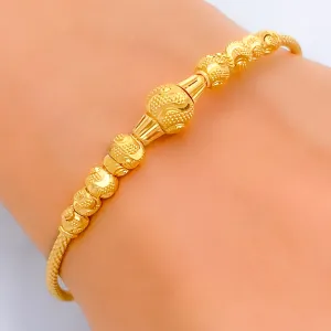Charming Orb 22k Gold Bangle Bracelet