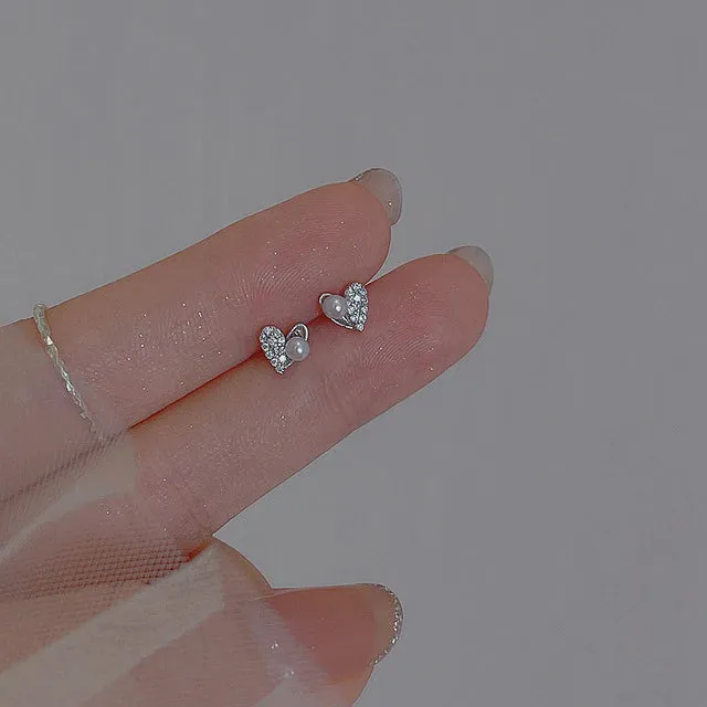 Children's Earrings:  Fairy Kisses Earrings with Push Backs - Star Flower with Dew Drop