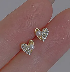 Children's Earrings:  Fairy Kisses Earrings with Push Backs - Star Flower with Dew Drop