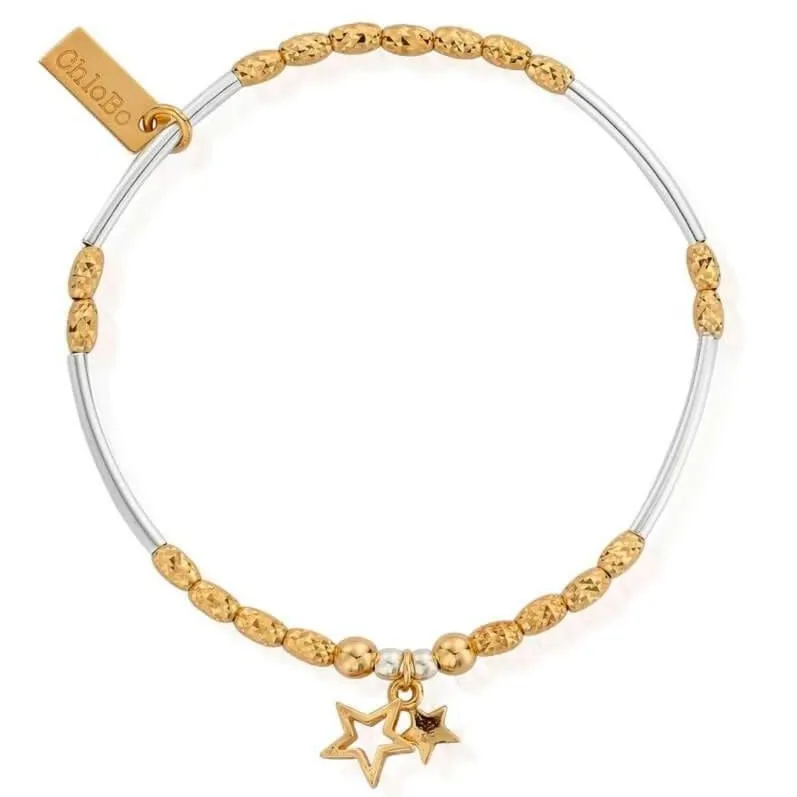 ChloBo Double Star Bracelet - Gold & Silver