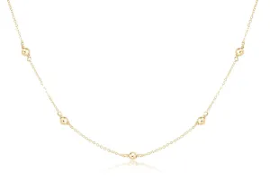 Choker Simplicity Chain Gold 15”- 4mm Bead