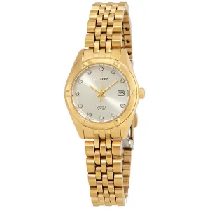 Citizen Champagne Dial Yellow Gold-tone Ladies Watch EU6052-53P
