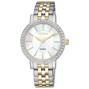 Citizen Mother of Pearl Dial Quartz Ladies Watch EL3044-89D
